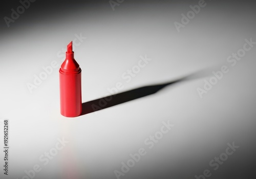 Visual representation of abstract placement, showing a dominant marker securing the foremost location on a clean surface, arrangement, standing, focus