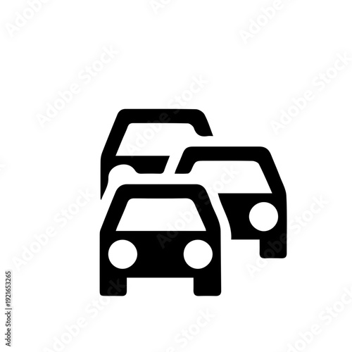 Traffic jam icon representing congestion and gridlock in urban environments
