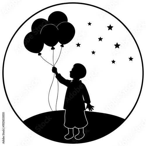 silhouette of a girl with heart