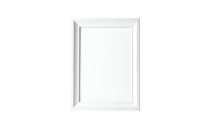 Empty white rectangular frame against black
