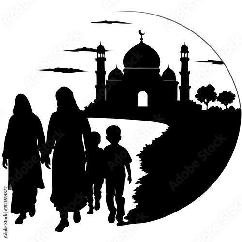 taj mahal silhouette