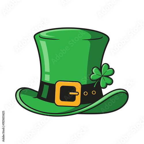 Green Top Hat with Buckle.