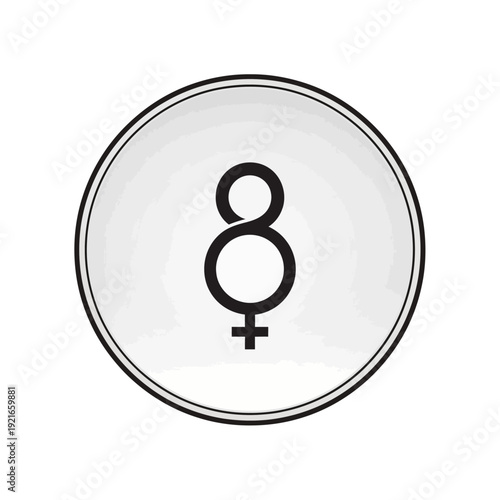 Venus symbol in circle logo.