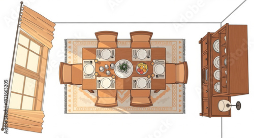 Floor Plan Dining Kitchen Living.