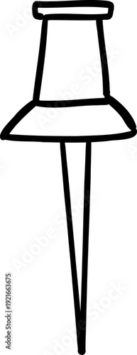 Doodle Location Pin. Navigation Marker, Pinpoint or Tag. GPS Map navigation mark 