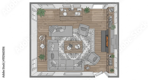 Floor Plan Architectural Design Blueprint.
