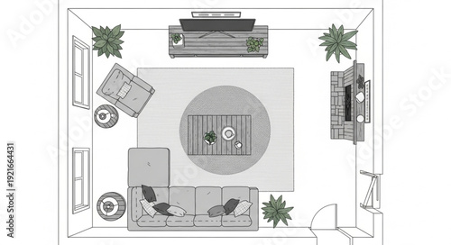 Floor Plan Architecture Design Illustration.