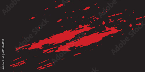 Dynamic vector depiction presents a bold red brush stroke; its textured surface and spontaneous expression creates an eye catching element on a white backdrop.