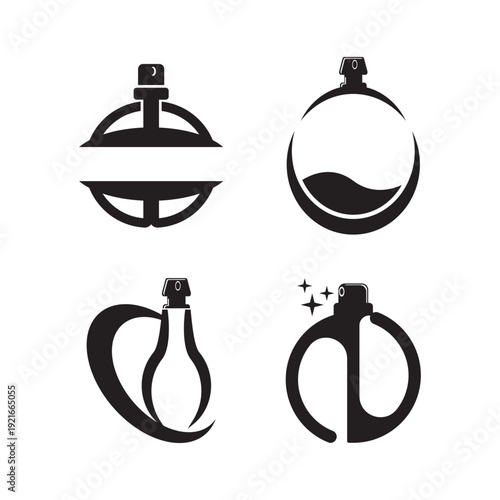 simple perfume logo design vector