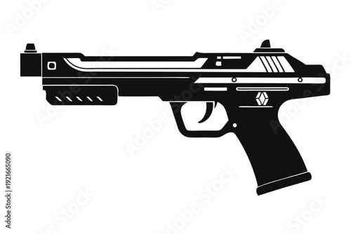 steyr m9 a1 silhouette line art vector illustration