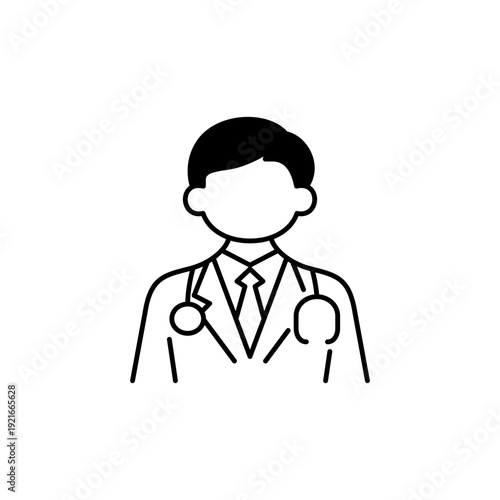 医師をモチーフにした人型アイコン