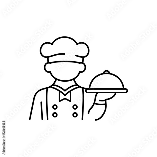 料理人をモチーフにした人型アイコン