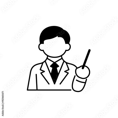 教師をモチーフにした人型アイコン