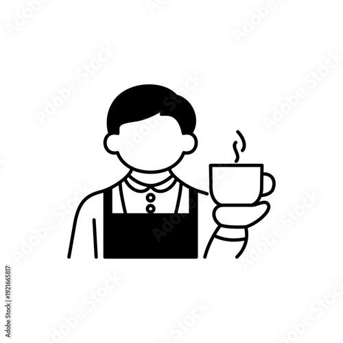 カフェのマスターをモチーフにした人型アイコン