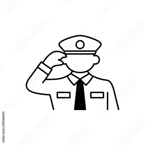 警備員をモチーフにした人型アイコン