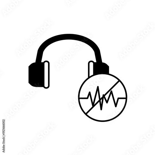 ノイズキャンセリングをイメージしたアイコン