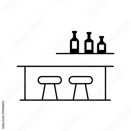 バーカウンターをモチーフにしたアイコン