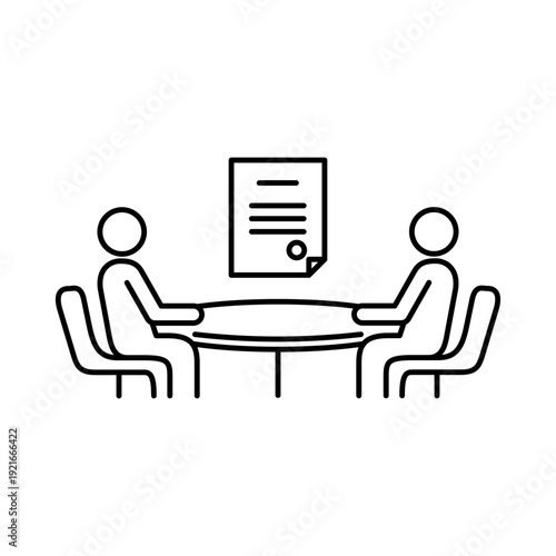 商談をイメージした人型アイコン