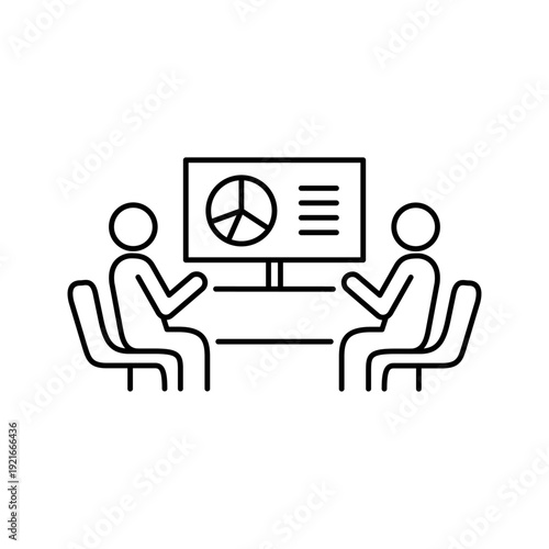 社内ミーティングをイメージした人型アイコン