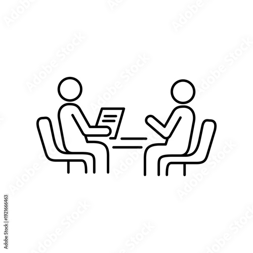 面談をイメージした人型アイコン