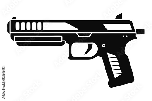 steyr m9 a1 silhouette line art vector illustration