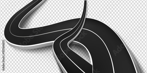 aspal road, kurva jalan, vektor ilustrasi. eps 10