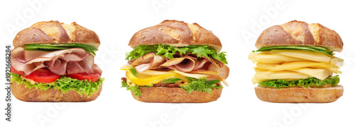 Wallpaper Mural Delicious sandwich variety display food photography transparent background studio Torontodigital.ca