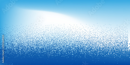 Abstract Blue Gradient with Dotted Texture, blue grunge background wit halftone dots watercolour vector pattern art