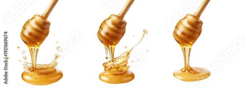 Wallpaper Mural Dripping honey action kitchen transparent background liquid close-up shot Torontodigital.ca