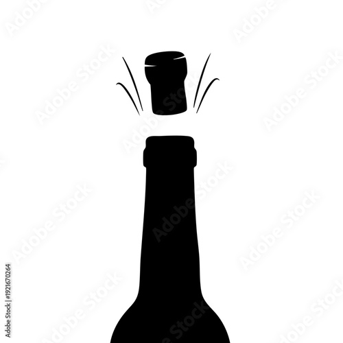 Popping the cork off a bottle of champagne