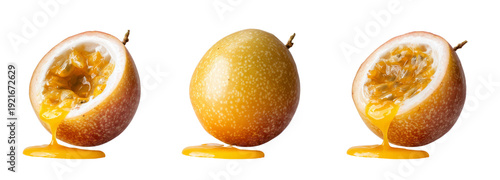 Wallpaper Mural Passion fruit slices on transparent background fresh food photography studio view Torontodigital.ca