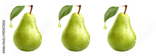 Wallpaper Mural Fresh green pears on transparent background food photography natural aesthetics Torontodigital.ca