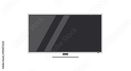A simple illustration of a flat panel television screen.