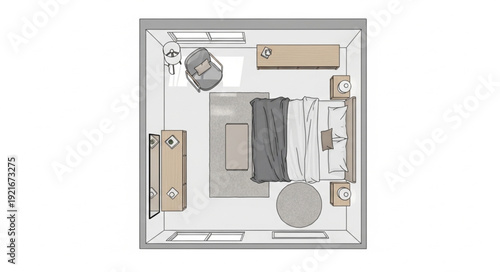 Floor Plan Residential House Layout.