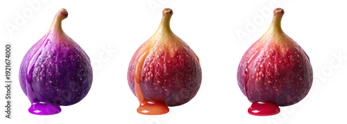 Wallpaper Mural Fresh figs on transparent background colorful juices still life studio close-up Torontodigital.ca