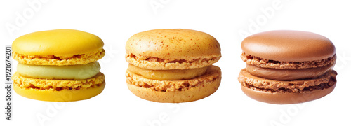 Wallpaper Mural Delicious macarons on transparent background gourmet food photography studio view Torontodigital.ca