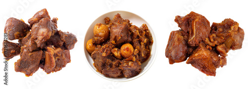 Wallpaper Mural Delicious cooked meat dishes on transparent background culinary delight food photography Torontodigital.ca