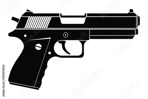 springfield xd silhouette line art vector illustration