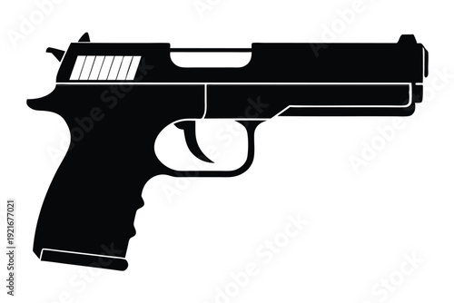 springfield xd silhouette line art vector illustration