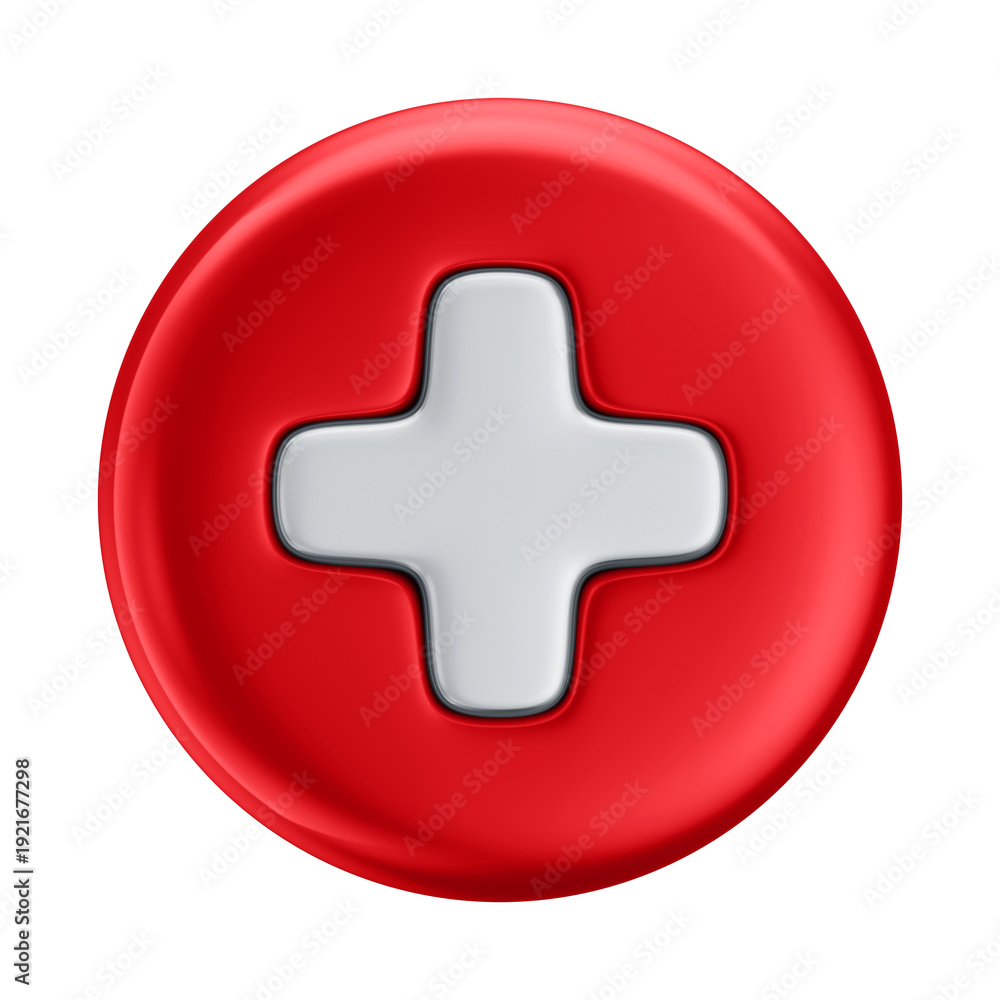 Fototapeta premium 3D Element - Pharmacy Medical Add Logo Symbol with Transparent Background