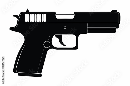 springfield xd silhouette line art vector illustration