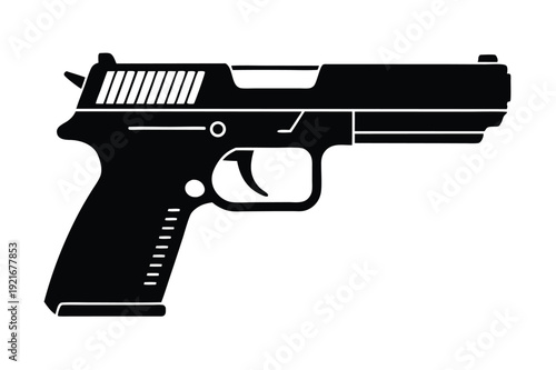 springfield xd silhouette line art vector illustration