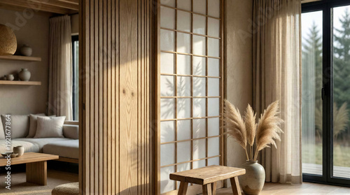 Minimalist Japanese living room