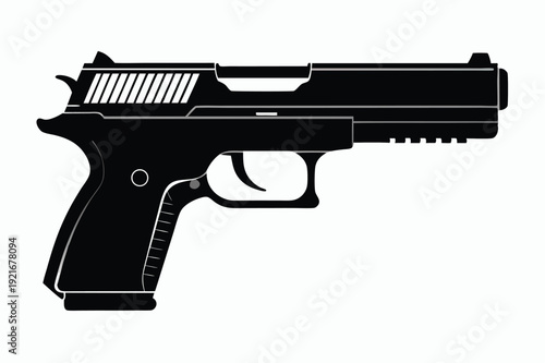 springfield xd silhouette line art vector illustration