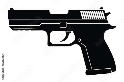 springfield xd silhouette line art vector illustration