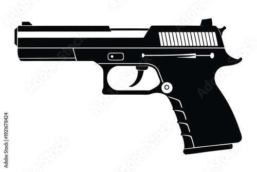 springfield xd silhouette line art vector illustration