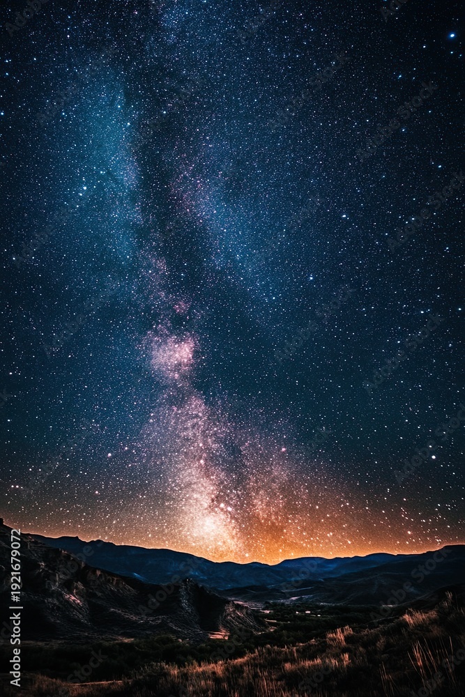 Fototapeta premium The Milky Way Galaxy with stars