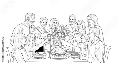 Group of People Dining Together.