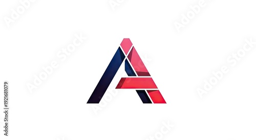 Free Download Geometric letter a design with modern style and color on white background - GFXLoad