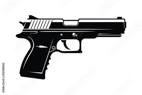 springfield xd silhouette line art vector illustration
